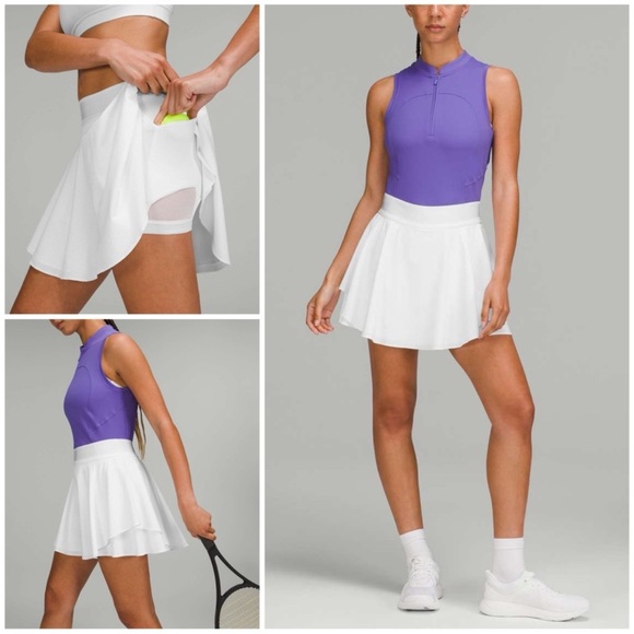 Lululemon NEW Court Rival High-Rise Skirt Sz 12 *Long* White - Picture 3 of 7